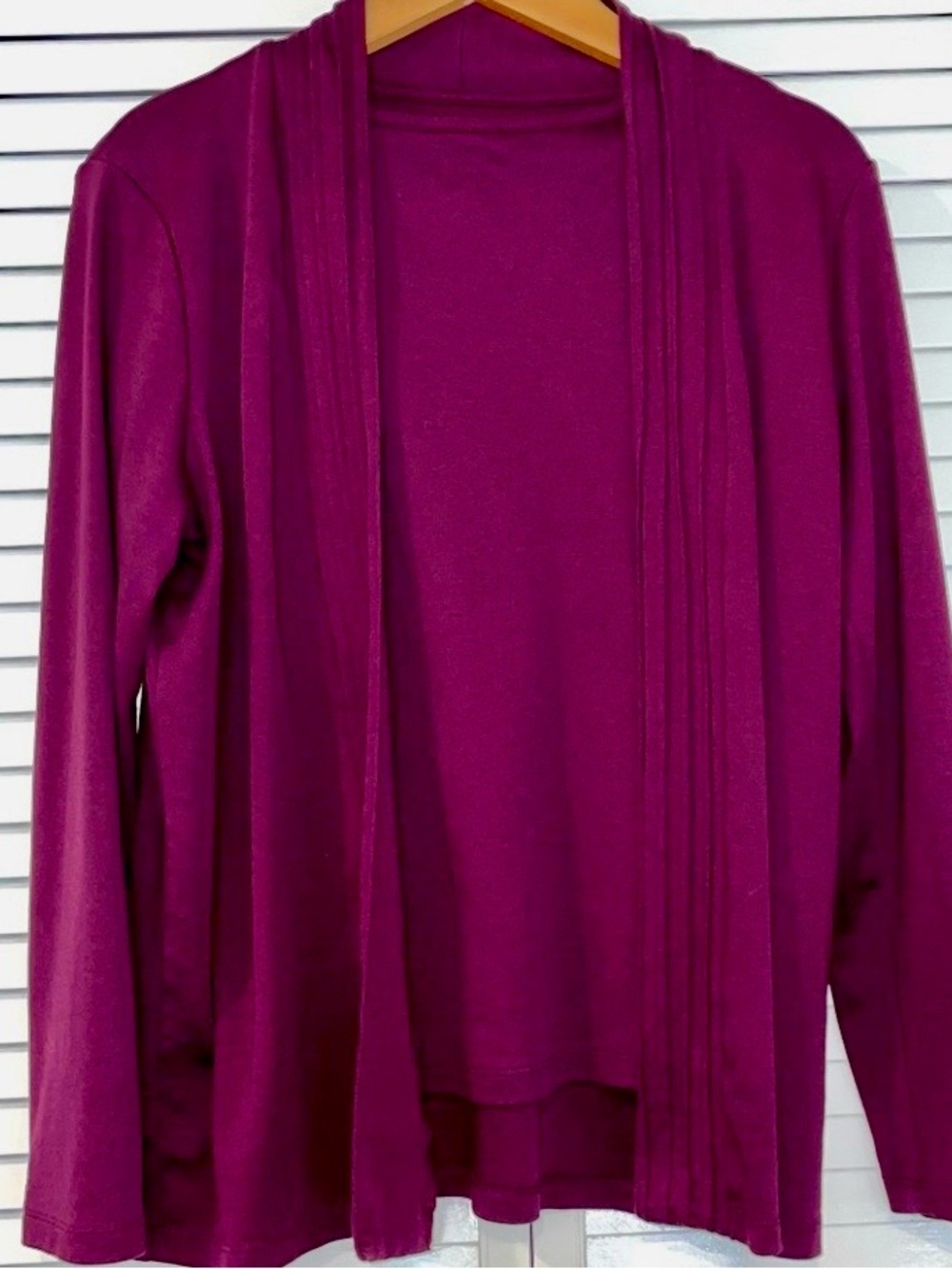 Women’s Lands End Supima Cotton Cardigan Twinset 2 pc Size Medium Reg Burgundy